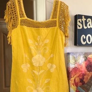 Free People Marigold Embroidered Dress